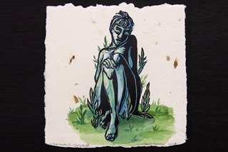 A piece of student printmaking art.