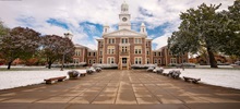 Photo of iconic Old Main in the winter
