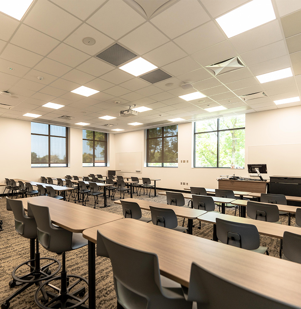 View of a recently updated classroom in the SD Union Building