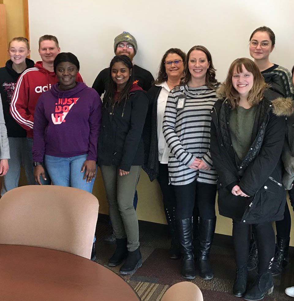 Students posing for a picture.