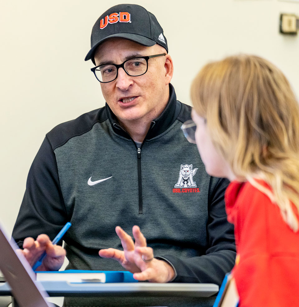 professor with student 