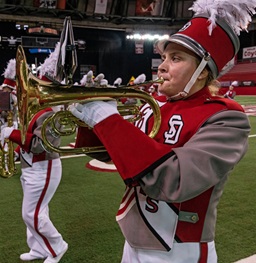 The USD Band performing in the DakotaDome.