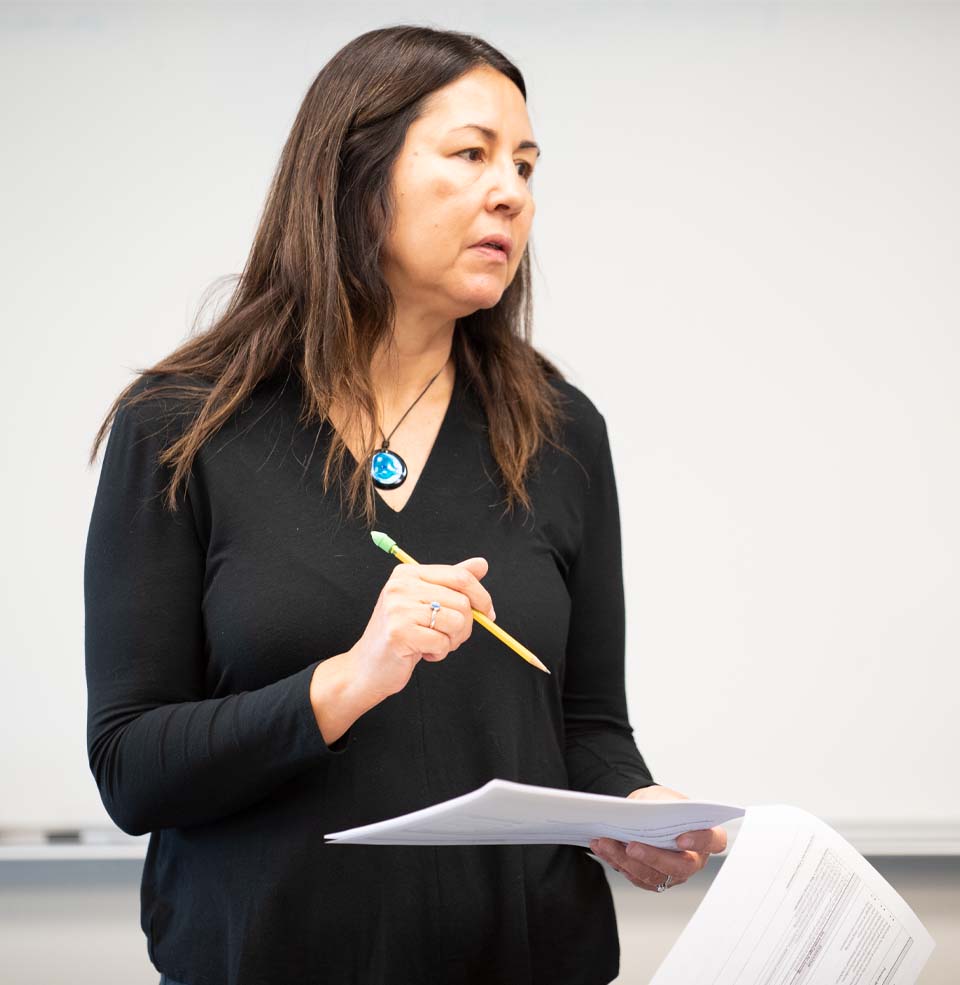 Female Professor Lecturing