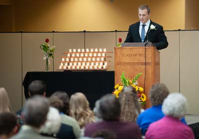 A man delivering a balcony.
