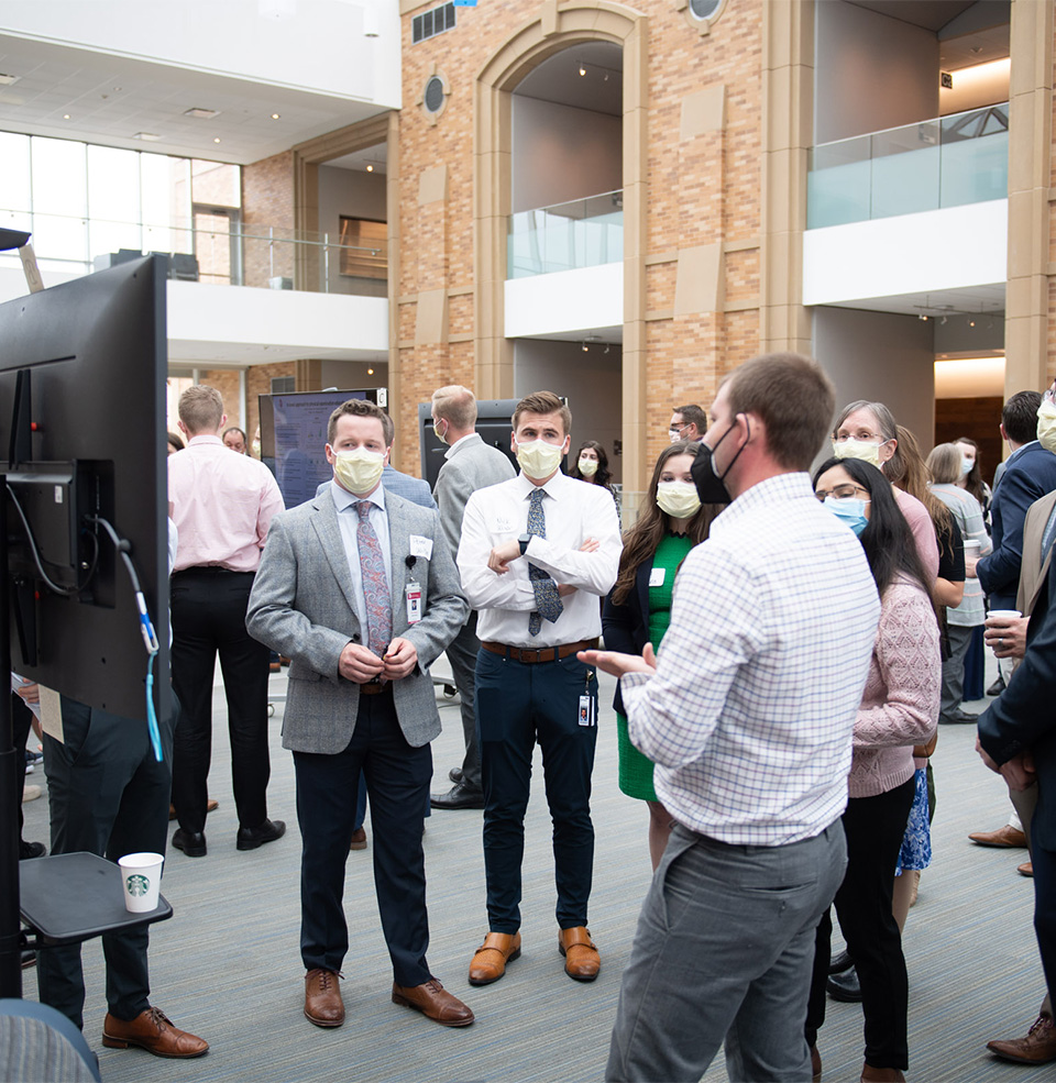 A scholar's day presentation in progress.