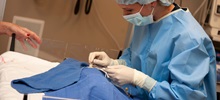 Surgeon Performing an Operation Simulation.