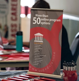 A USD brochure on online programs.