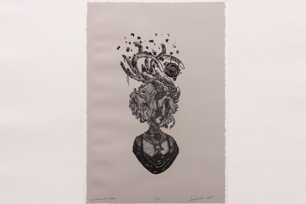 A piece of student printmaking art.