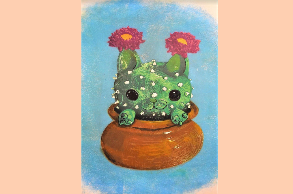 A piece of student printmaking art.