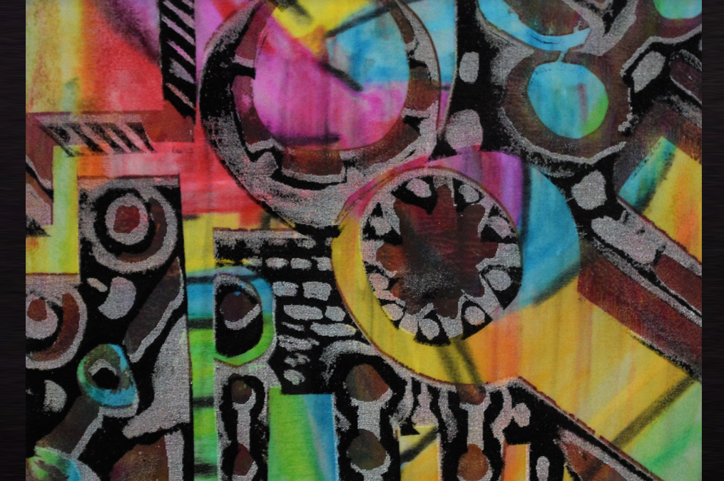 A piece of student printmaking art.