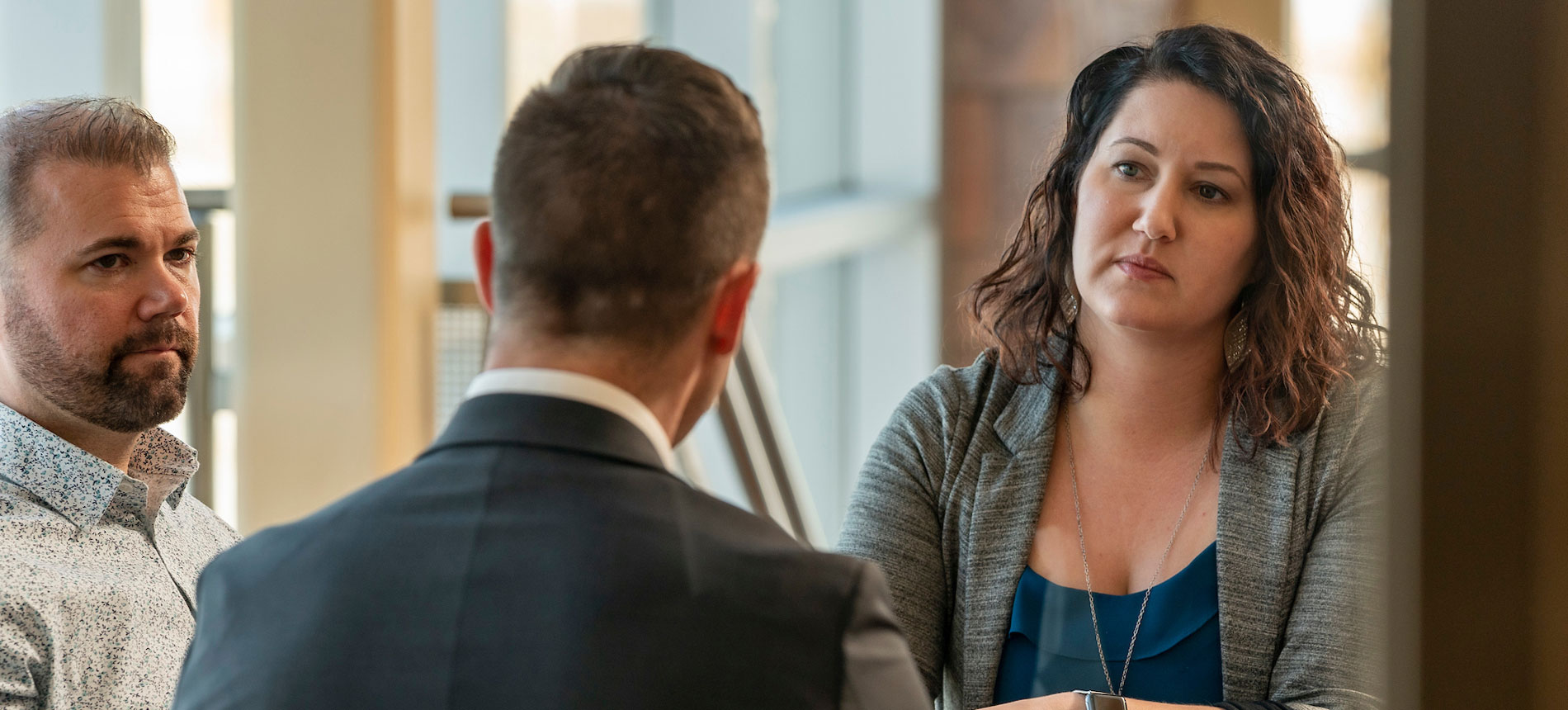 Professionals networking at conference