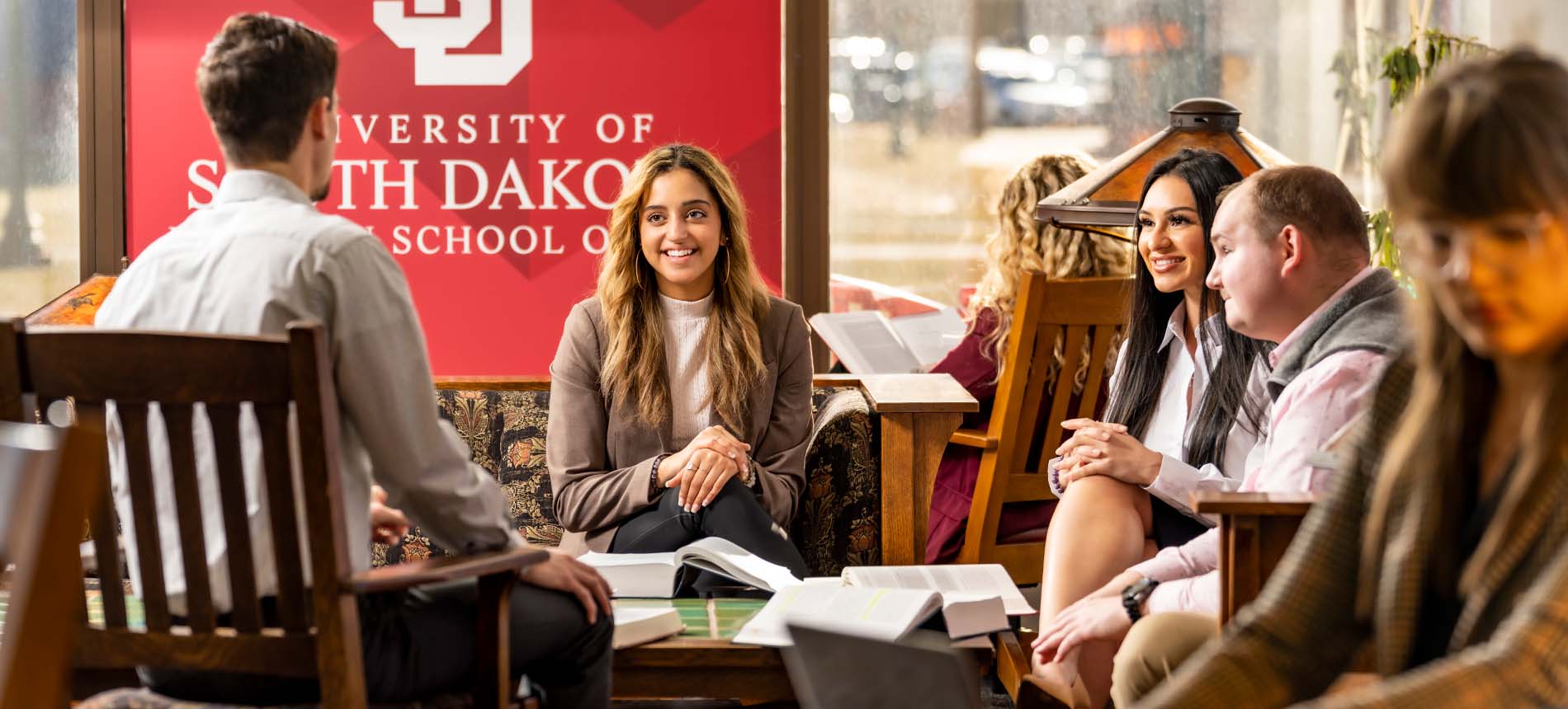 Group of Law Students Sitting and having a Conversation.
