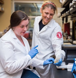 Student Working in Lab with Faculty Member.