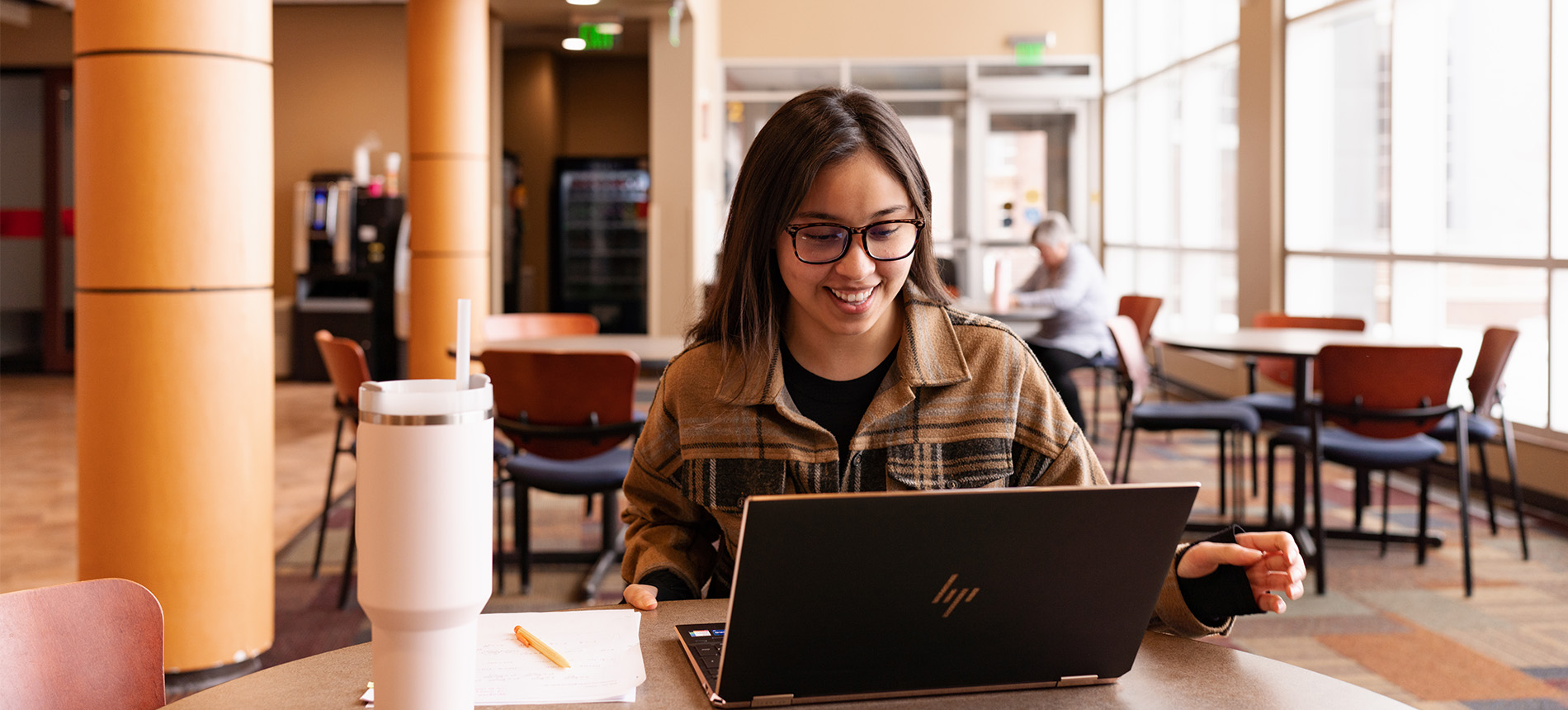 person on their laptop