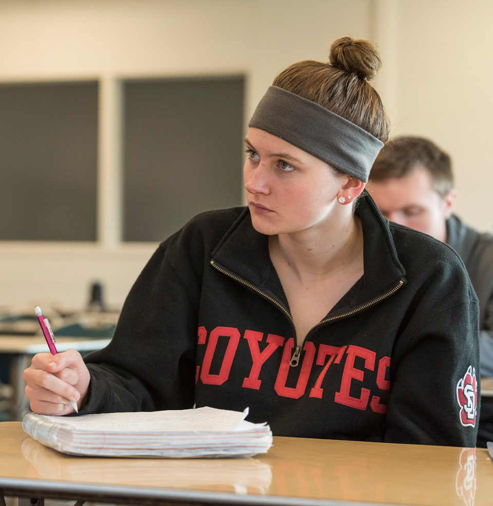 Student Taking Notes During a Lecture