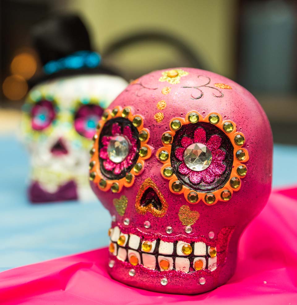Day of the Dead decorative skulls.