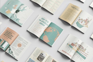 A USD student's graphic design showcase.