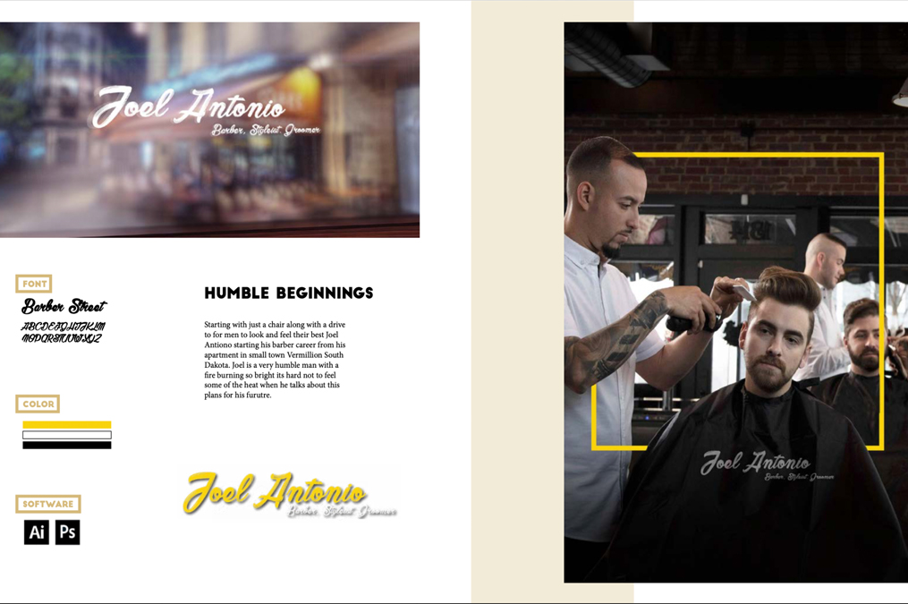 A USD student's graphic design showcase.