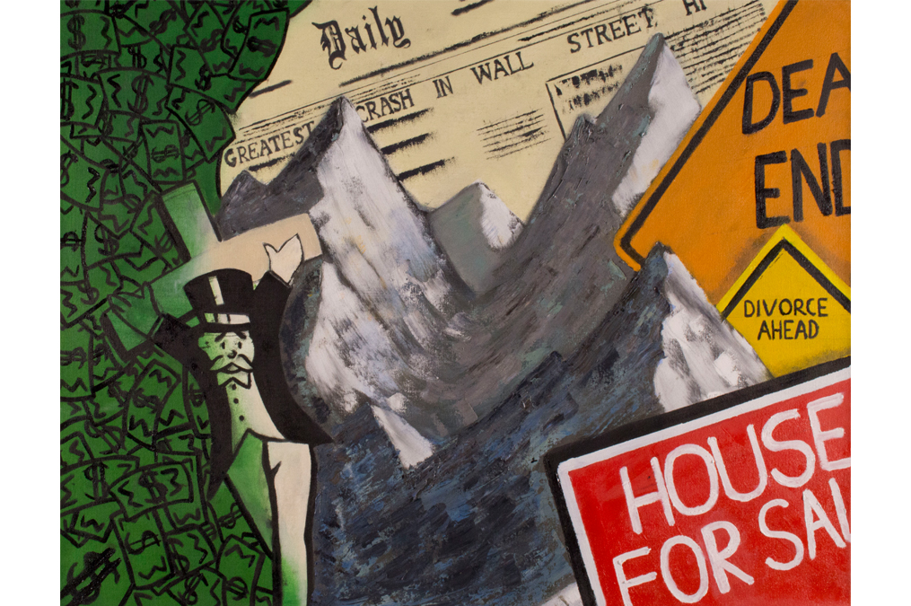 A USD student's paint artwork.