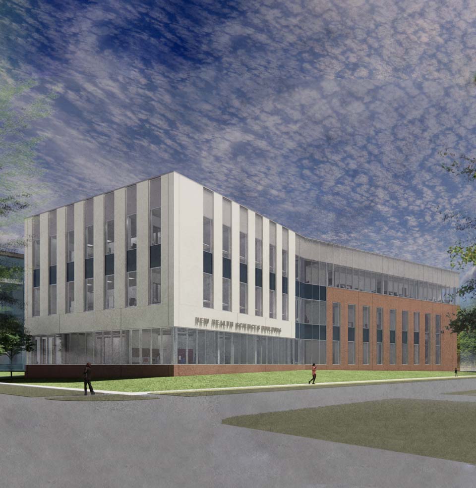 Rendering of New Health Sciences Building
