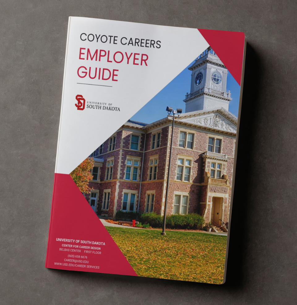 mock up of employer guide on a desk
