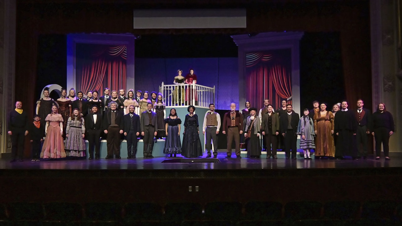USD Opera's cast of "Notes on Viardot" on stage. USD Opera's cast of "Notes on Viardot" on stage.