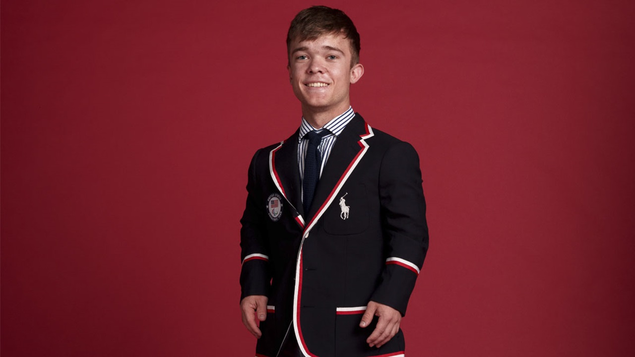 Miles Krajewski wearing his Team USA gear. Miles Krajewski wearing his Team USA gear.