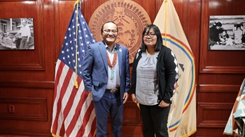 Letitia Stover accepts her appointment to judicial position for Navajo Nation.