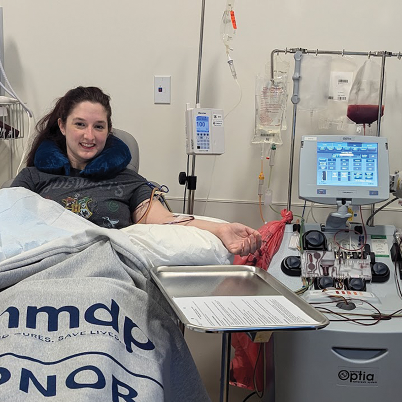 Madeline Vagts donates stem cells.