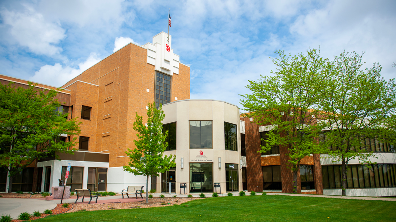 The USD Sanford School of Medicine and School of Health Sciences building.