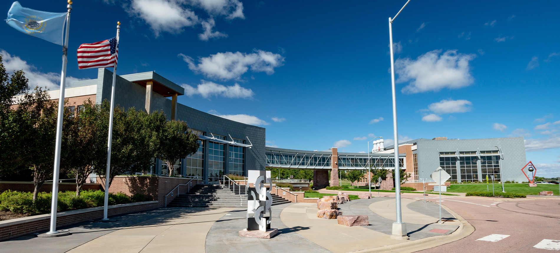 The USD Sioux Falls campus during the day.