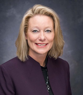 USD President Sheila K. Gestring smiling.