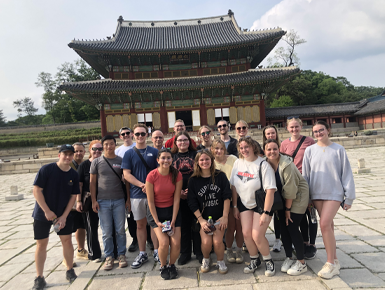 The Global Immersion group poses for a photo.