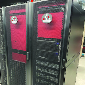 The newest addition to the computer science department, a new supercomputer cluster.