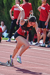 Averi Schmeichel running track.